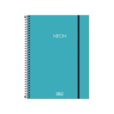 Imagem de Caderno univ. 1x1 80 fls neon azul - tilibra, Azul