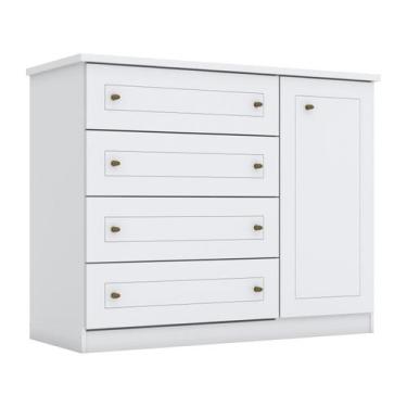 Imagem de Cômoda Mississipi 1 PT 4 GV Branca - Henn