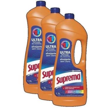 Imagem de 3 Alvejante Sem Cloro Ultra Remoção De Manchas Suprema 1,5L