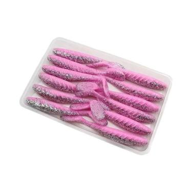 Imagem de 12/16/20 Peças Isca Artificial Macia Com Cauda Em T, Wobbler Vibratóri