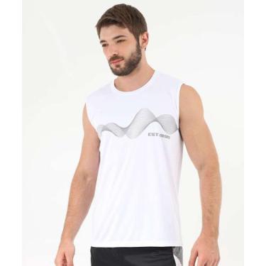 Imagem de Regata Masculina Fitness Estampa Frontal MR Branco-28155, Branco, G