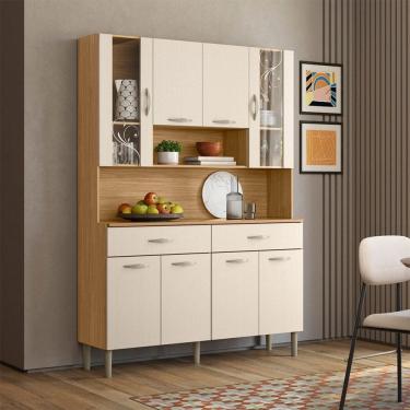 Imagem de Cozinha Compacta Golden Plus 8 Portas 2 Gavetas Freijó/Soft - Kits Paraná