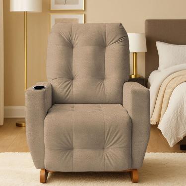 Imagem de Poltrona de Amamentação Balanço Antonella Puff Capuccino Boucle