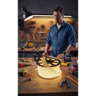 Imagem de Fita Led 6m 110v Branco Quente 3000k Mangueira Iluminação - Congratula