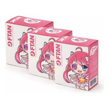 Imagem de Oclusor Protetor Tampão Ocular Infantil Oftam Rosa Com 60