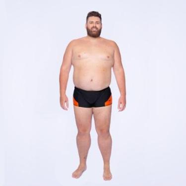 Imagem de Sunga Plus Recortes Speedo+ - PRETO TANGERINA-Masculino