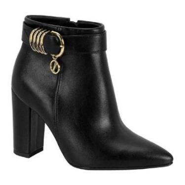 Imagem de Bota Vizzano Feminina 3105.105 Salto Bloco 9,5cm Cano Curto-Feminino