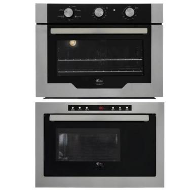 Imagem de Kit Infinity Fischer: Micro-ondas Inox Grill e Forno com Air Fryer 50L
