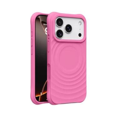 Imagem de Capa De Carregamento Sem Fio Magsafe Para iPhone, Silicone Com Efeito 