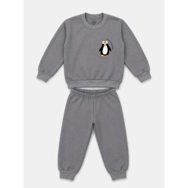 Imagem de Conjunto Infantil Mini Urban Style Moletom Peluciado Menino Inverno - 