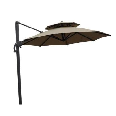 Imagem de Ombrelone Lateral Belize Rivatti 300 cm em Aluminio com Base Cruz Capa