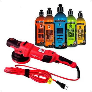 Imagem de Politriz Orbital SGT Colors 15mm 110V Preta Com Massa De Polir 1Kg E B