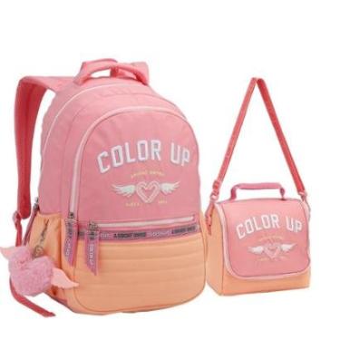 Imagem de Kit Mochila Lancheira Escolar Feminina ColorUp Notebook-Feminino