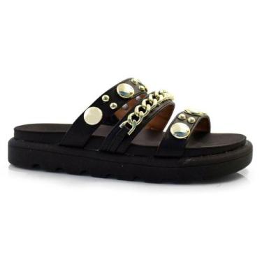 Imagem de Sandália Flat Feminina Vizzano 6510.102.7286, Preto, 38