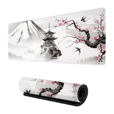 Imagem de Mouse pad Gamer Japonês Cherry Blossom 70x30 cm - Importado