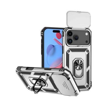 Imagem de Capa Para iPhone 17 pro Max Com Suporte E Bumper, Armadura Resistente 