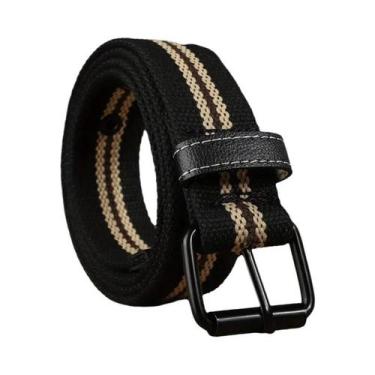 Imagem de Cinto De Lona Masculino Com Fivela De Agulha, Versátil, Para Jeans, Tr