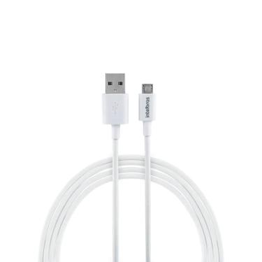 Imagem de Cabo USB para Micro USB - 1,2 metro - Carregamento Rapido - Branco - Intelbras EUAB 12PB