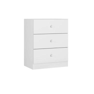 Imagem de Cômoda 3 Gavetas Louise Gaveteiro Organizadora Roupas Luxo Quarto Cria