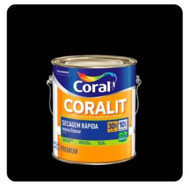 Imagem de Coralit Balance Brilhante Secagem Preto 0,900mL Coral
