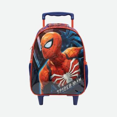 Imagem de Mochila Infantil De Rodinhas Homem Aranha Xeryus, Vermelho