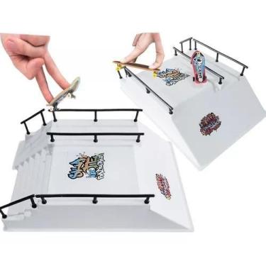 Imagem de Pista Rampa Skate Dedo Corrimão Escada Fingerboard Manobras - Brinqued