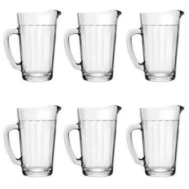 Imagem de Jarra de Mesa Copo Americano de Vidro 750ml 6 Unidades - Nadir R540 - 