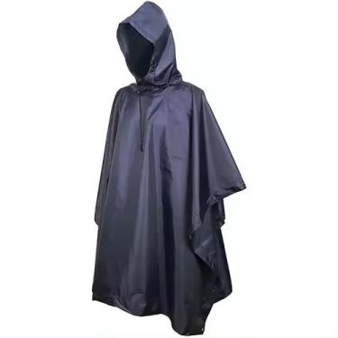 Imagem de Capa De Chuva Tipo Poncho Impermeável Adulto 3 Em 1 Para Pesca Camping