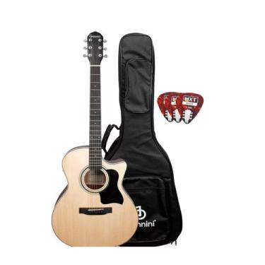 Imagem de Violão Eletroacústico Nylon Giannini Performance Jumbo com acessorios 