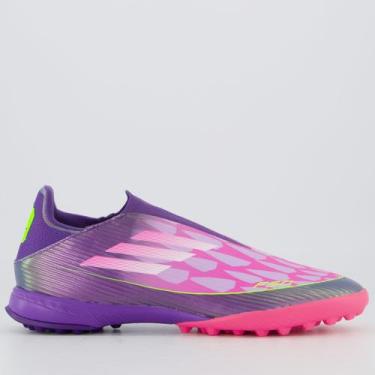 Imagem de Chuteira Adidas F50 League Lamine Yamal LL Society Rosa e Roxa, 42