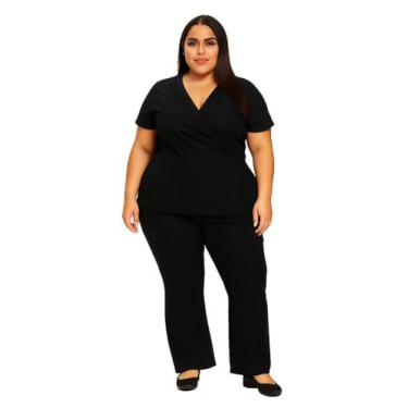 Imagem de conjunto enfermeira, pijama na malha com elastano - Nascer do Sol, Pre