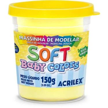 Imagem de Massinha de Modelar Soft Baby Colors Acrilex 150g, Amarelo