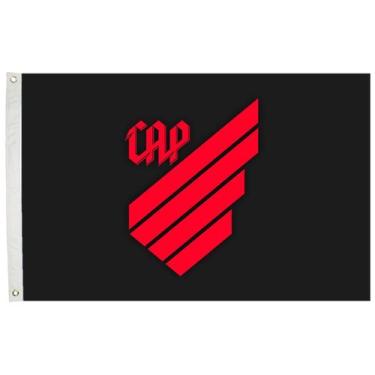 Imagem de Bandeira Oficial do Athletico Paranaense Preta 161 x 113 cm - 2,5 Pano