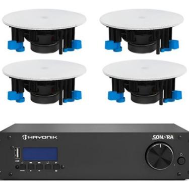 Imagem de Amplificador Potencia Som Ambiente Hayonik Sonora 600 + 4 Arandelas Cs