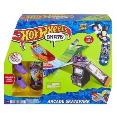 Imagem de Skate De Dedo Com Tênis Skate Parque Hot Wheels HGT91-Mattel
