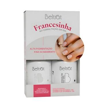 Imagem de Kit Francesinha Beltrat Esmaltacao Em Gel Cor Branco E Renda