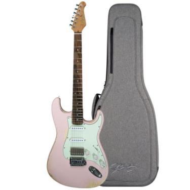 Imagem de Guitarra Seizi Vintage Budokan HSS Relic Shell Pink