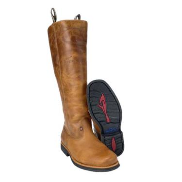 Imagem de Bota Ginete Gaúcha Beretta Oficial Palmilha Em Gel Couro Legítimo Cano