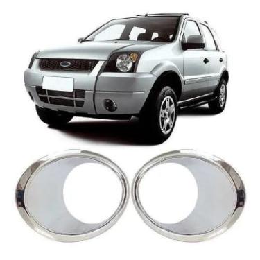 Imagem de Aplique Cromado Moldura do Farol Auxiliar de Milha Ford Ecosport 2003 