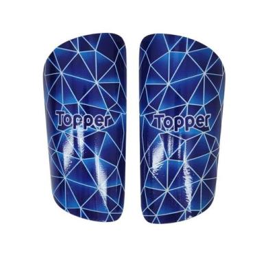 Imagem de Caneleira Futebol Esporte Topper Senior - Ref 7505, Azul, UNICO