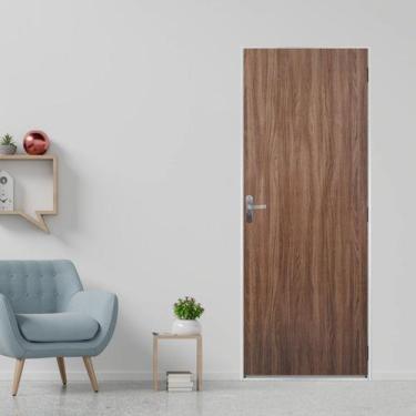 Imagem de Kit Porta de Madeira Lisa 215x75cm com Batente de Aço 06cm Açomad MGM 