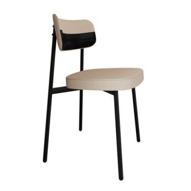 Imagem de Cadeira Alloa Fixa com 4 Pés 50 x 44,7 x 83,8 cm com 1 Unidade Bege/Co