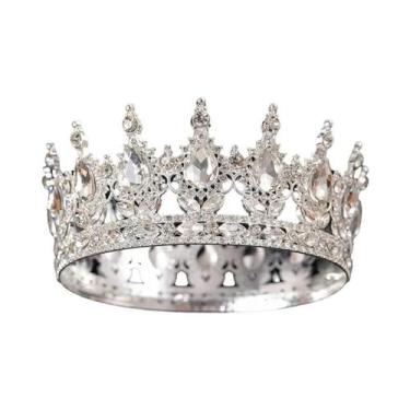 Imagem de Tiara Barroca De Cristal Com Strass Para Noivas, Acessório De Cabelo P