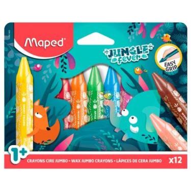 Imagem de Giz de cera Jumbo Jungle Fever 12 cores 861400 - Maped