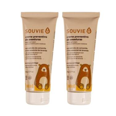Imagem de Kit 2 Creme Preventivo de Assaduras Bebe Hidrata Acalma Souvie 60g