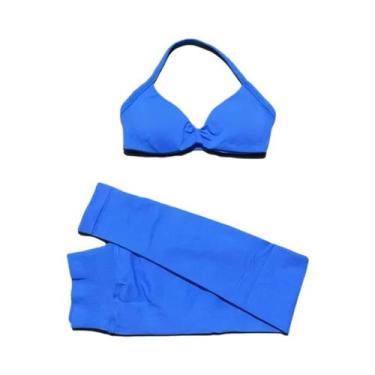 Imagem de Conjunto De Fitness Para Mulheres Com Sutiã Esportivo Sem Costura E Le
