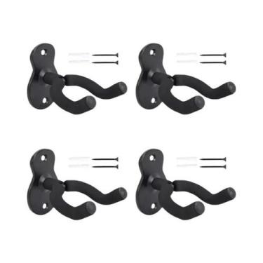 Imagem de Suporte De Parede Para Guitarra Em Metal Preto Para Guitarras Acústica