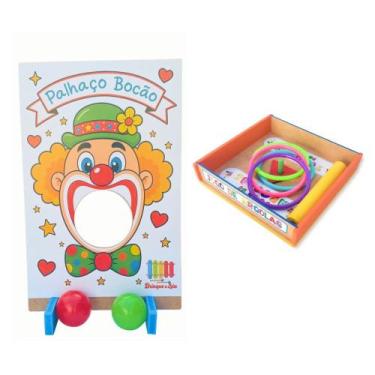Imagem de Kit de jogos festa junina acerte o alvo boca do palhaço + jogo de argo