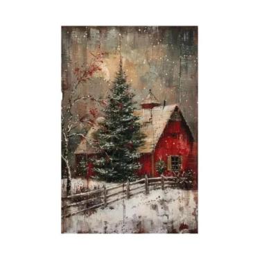 Imagem de Pôster Vintage De Natal Com Papai Noel, Impressão Em Tela, Arte De Par