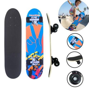 Imagem de Skate Infantil 24 Iniciante Montado Menino Menina Shape Madeira 61 cm 